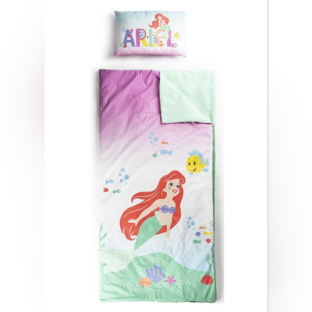Jay Franco Disney Princess Ariel 2 Piece Slumber Set Little Mermaid Nap Sack